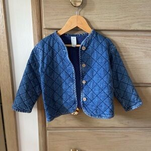 H&M Kids Blue Quilted Jean Jacket | H&M Jacket coat